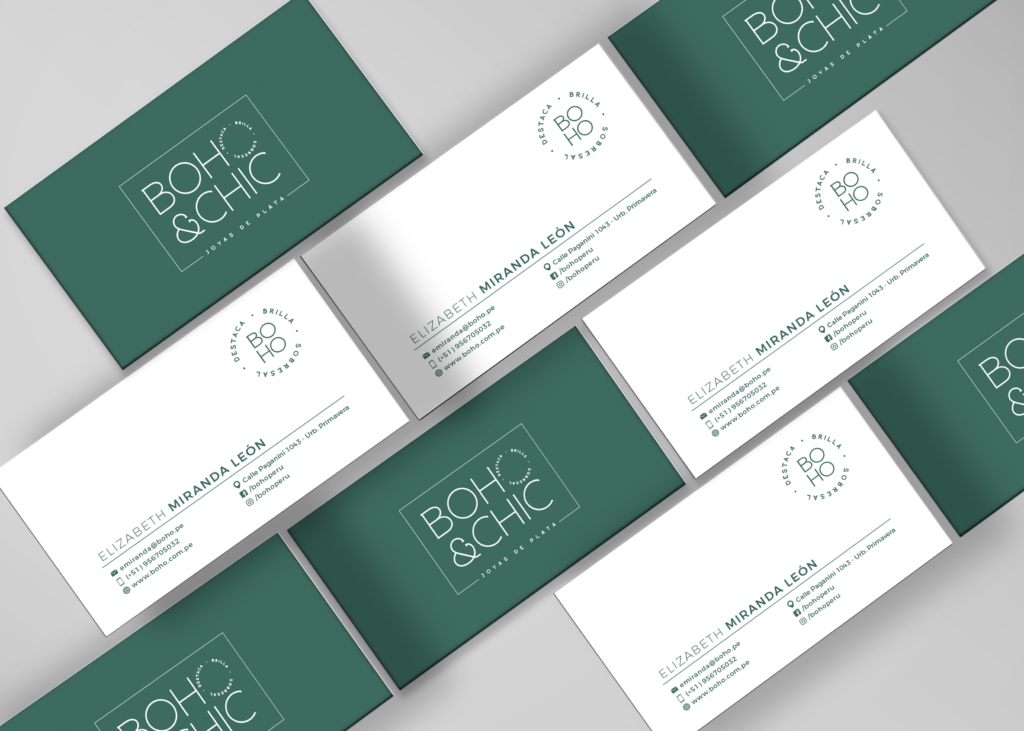 Branding Boho&Chic tarjeta de presentación