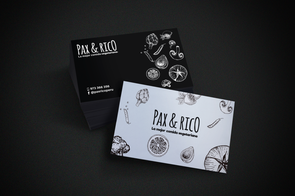tarjeta de presentación 1 branding pax & rico