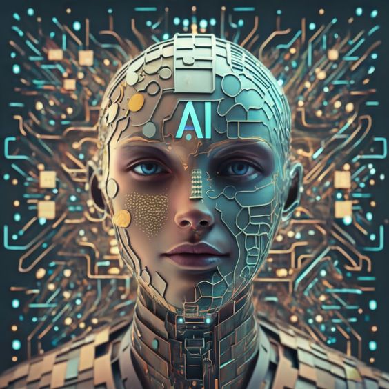 robot con siglas IA inteligencia artificial